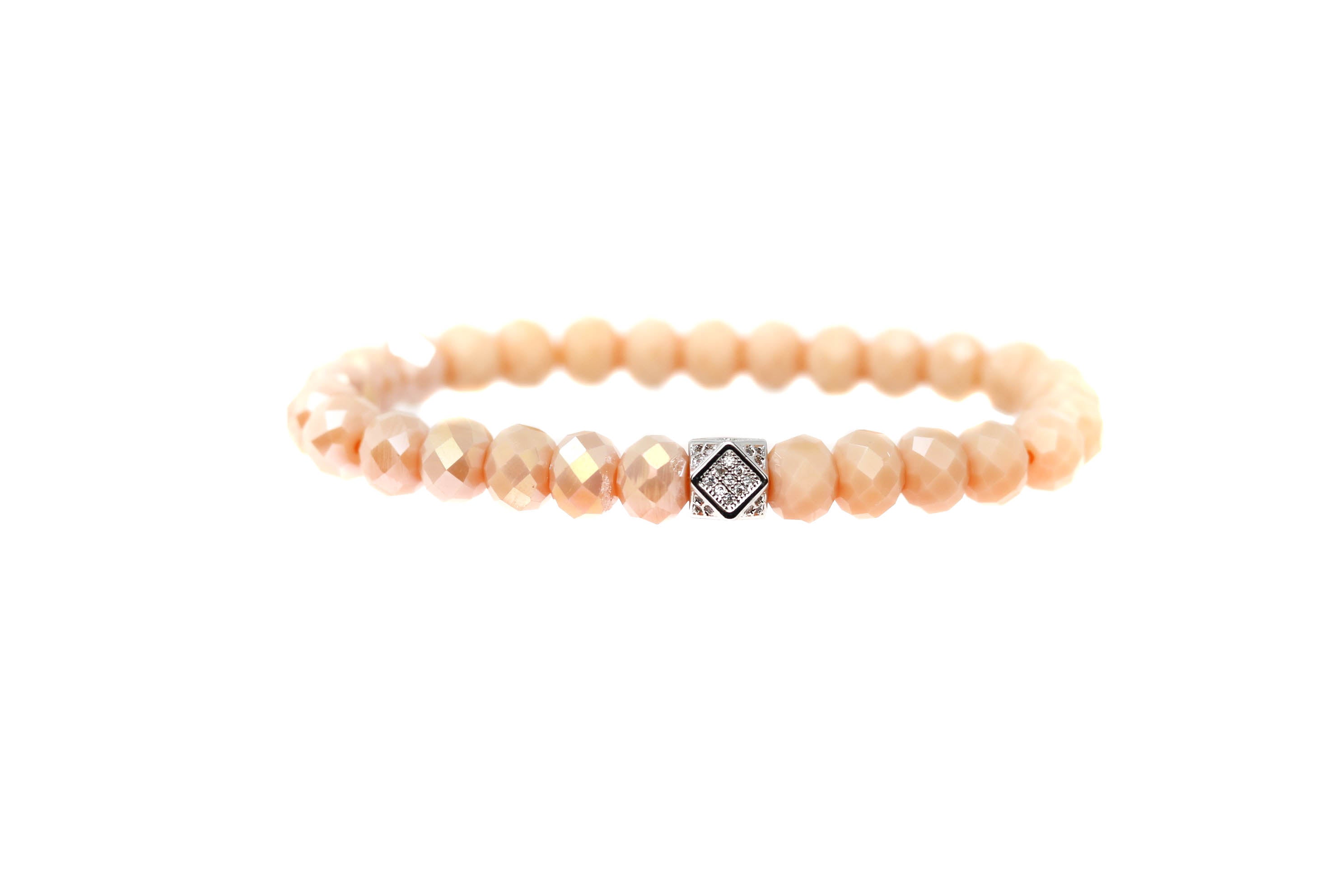Coral Silver Coral Beaded Bracelet for Women