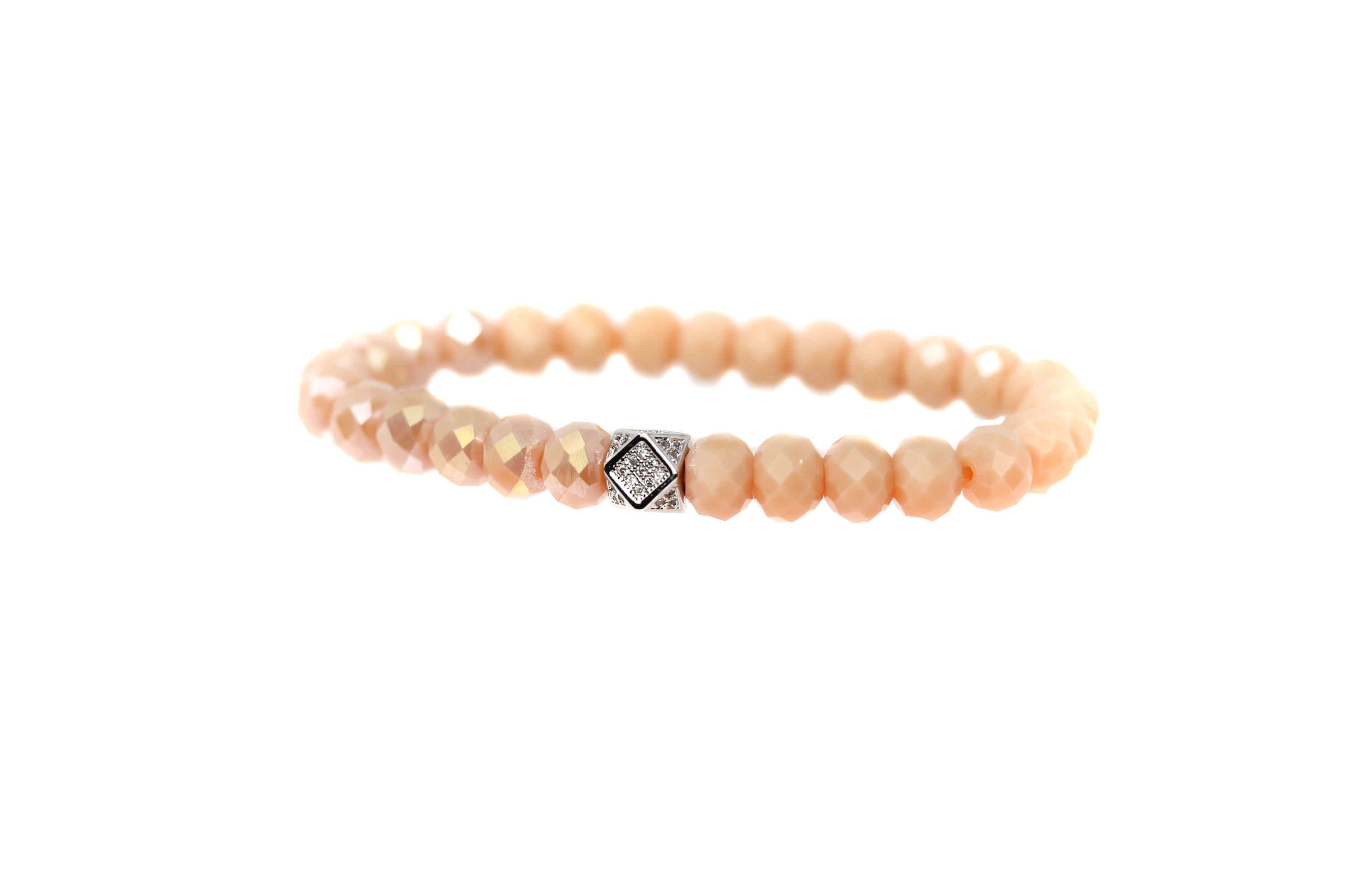 Coral Silver Coral Beaded Bracelet for Women