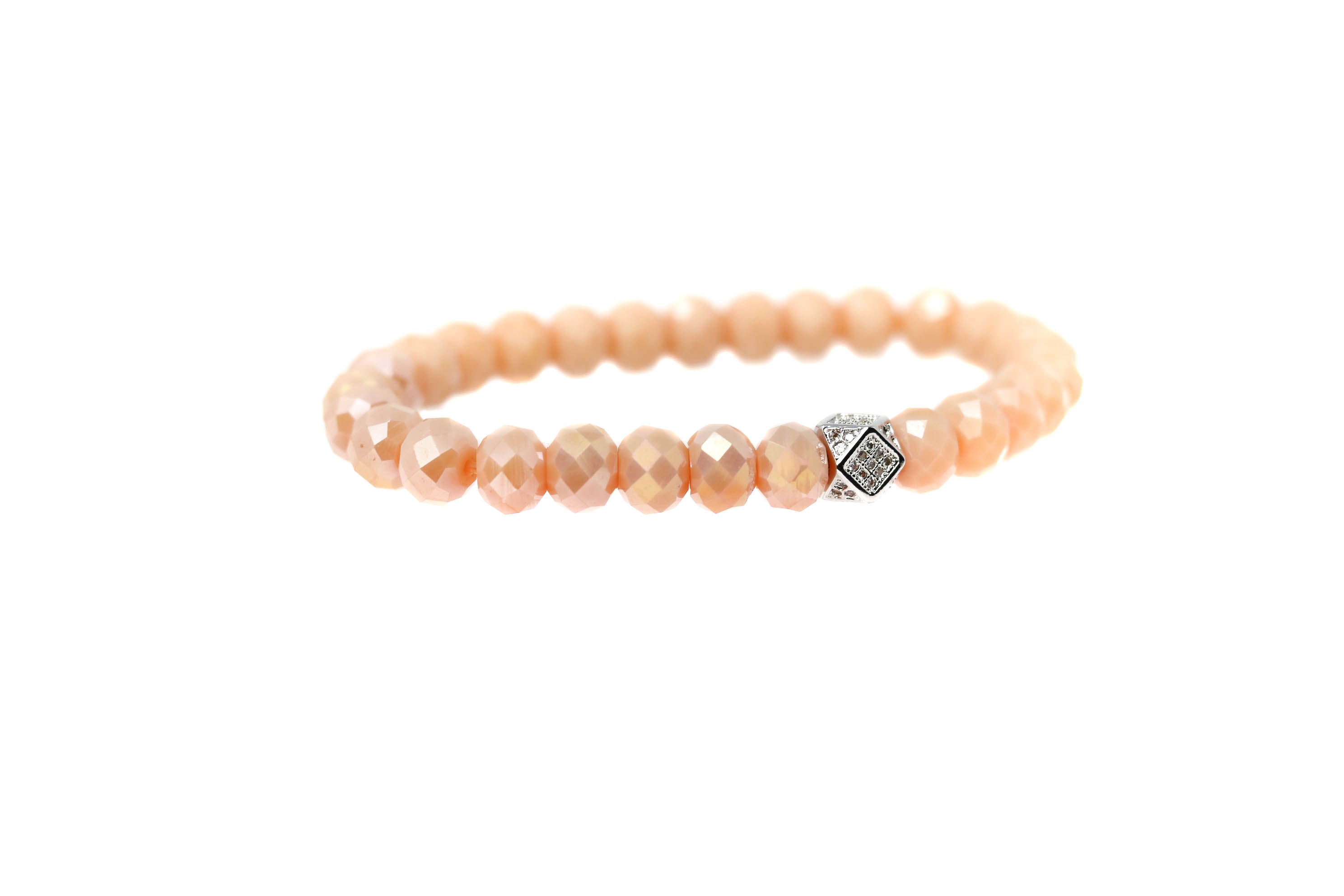 Coral Silver Coral Beaded Bracelet for Women