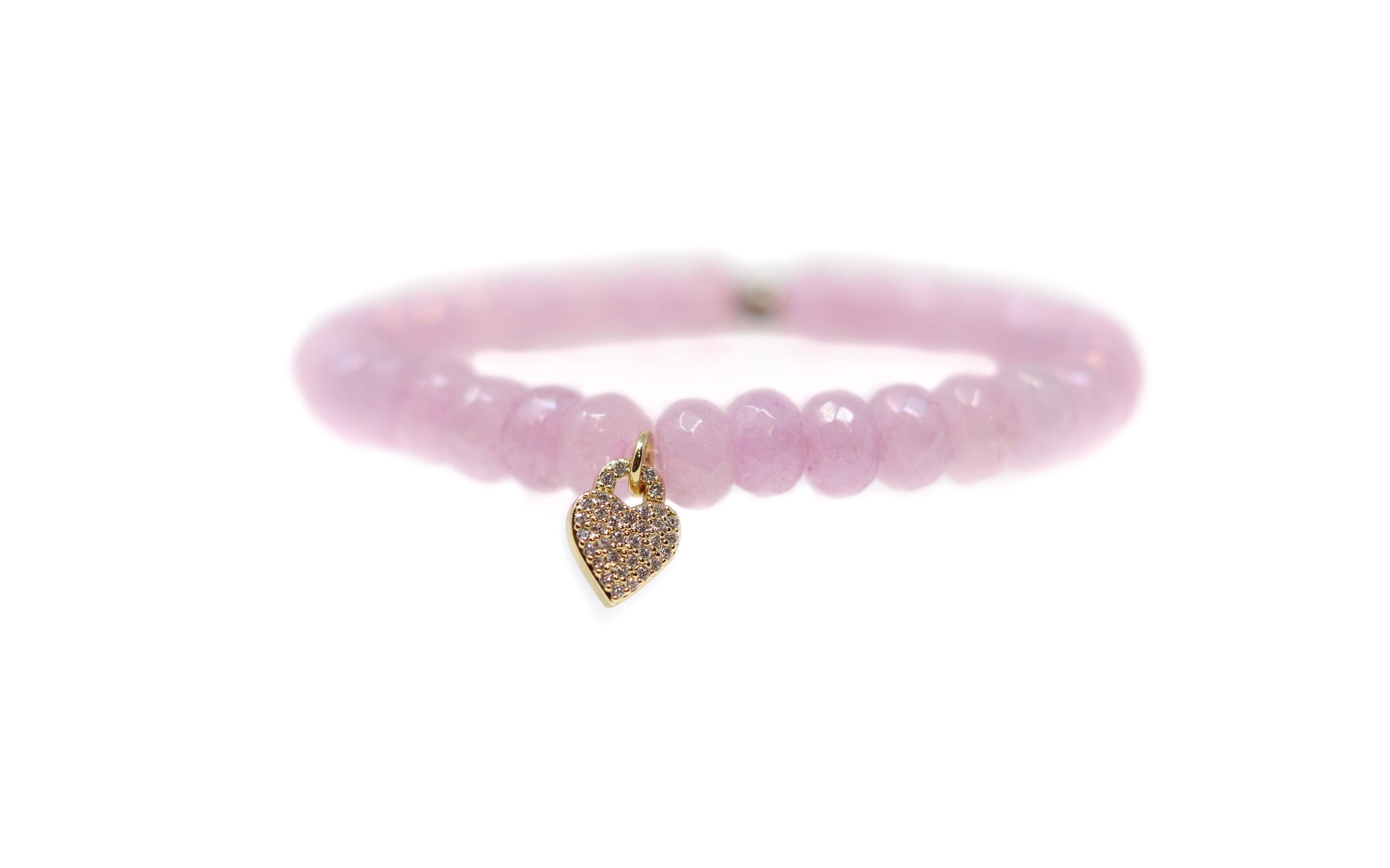 Rose Quartz 18K Heart Rose Quartz 18K Heart