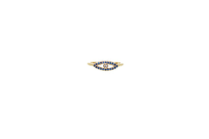 14k Sapphire Evil Eye