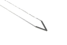 Load image into Gallery viewer, Silver V Necklace
