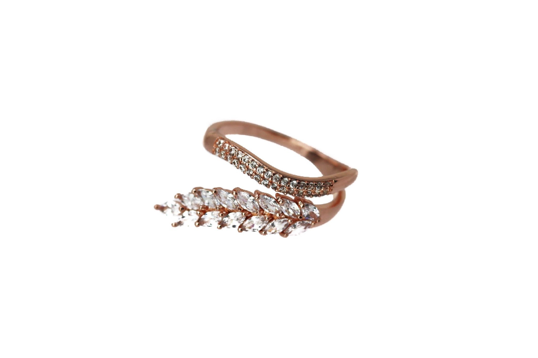 Feather Rose Rose Gold Ring