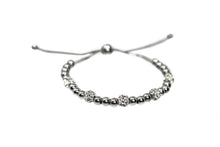 Load image into Gallery viewer, Silver Beaded Bracelet