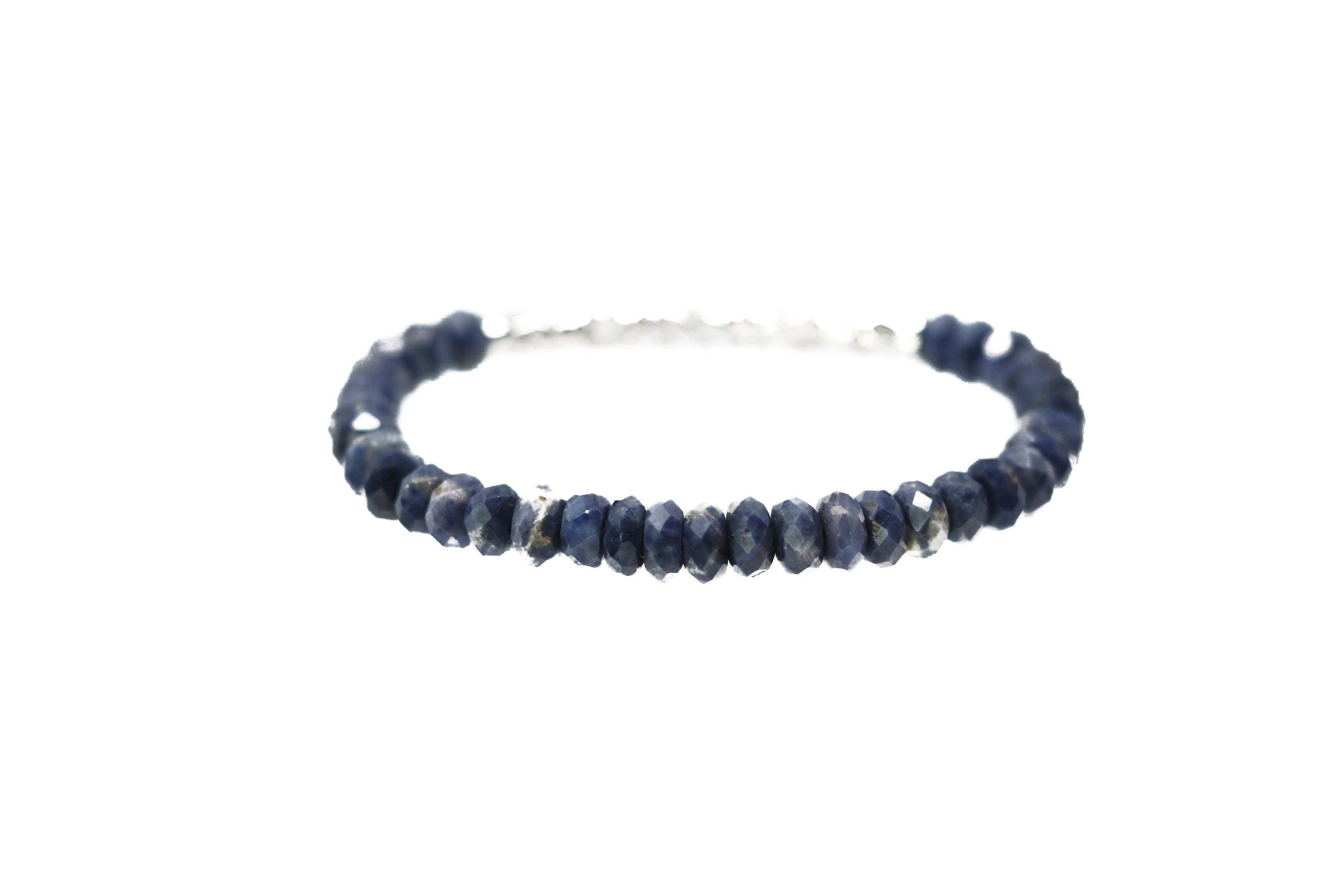 Sapphire Silver Sapphire Blue Beads