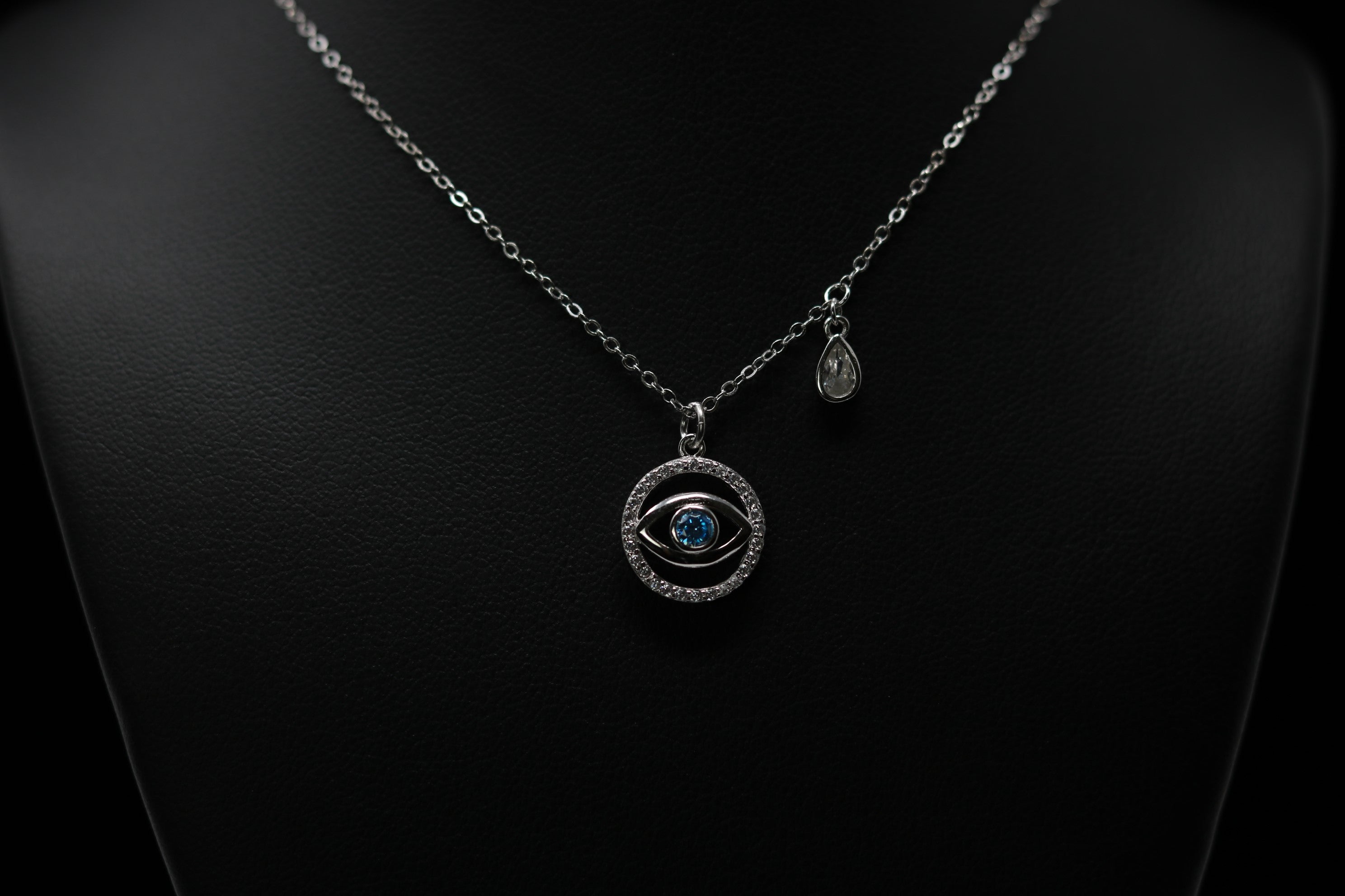 Sapphire Evil Eye Silver Evil Eye Necklace