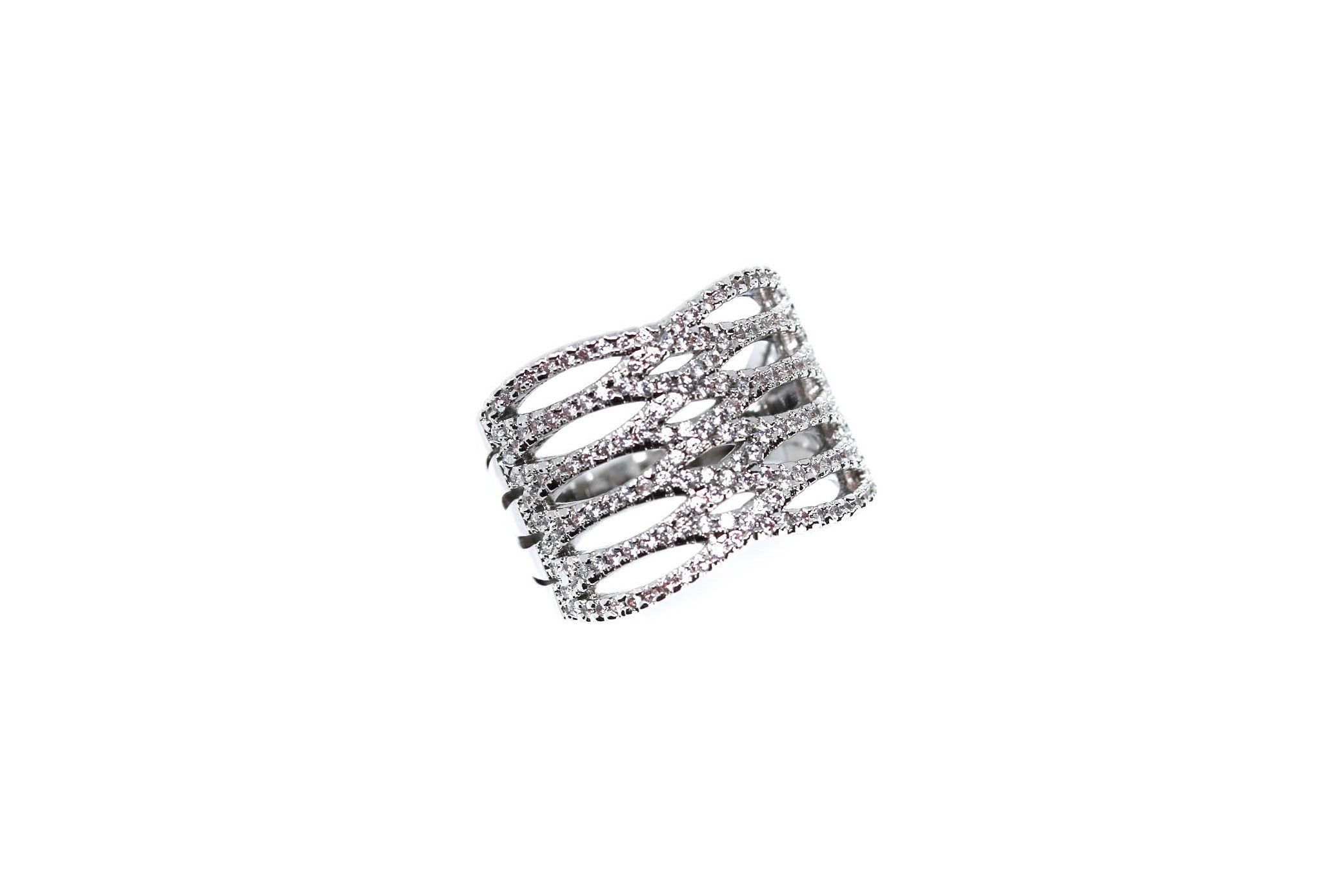 Infinity Crystal Silver Ring