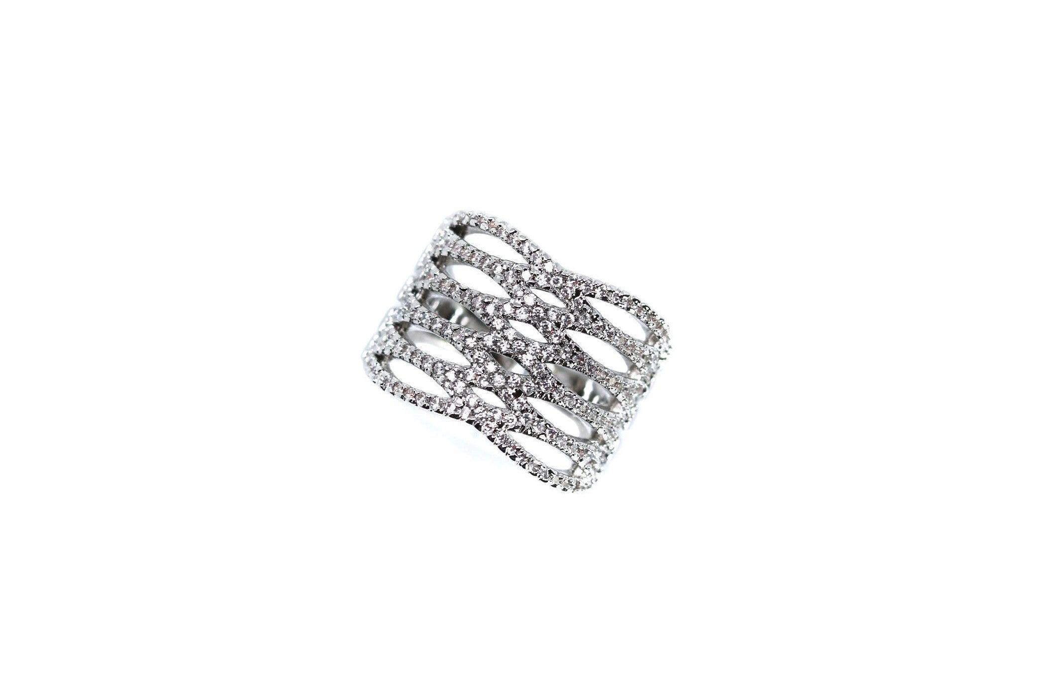 Infinity Crystal Silver Ring