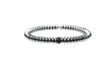 Load image into Gallery viewer, Mens Beaded Bracelet Silver