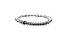 Load image into Gallery viewer, Mens Beaded Bracelet Silver