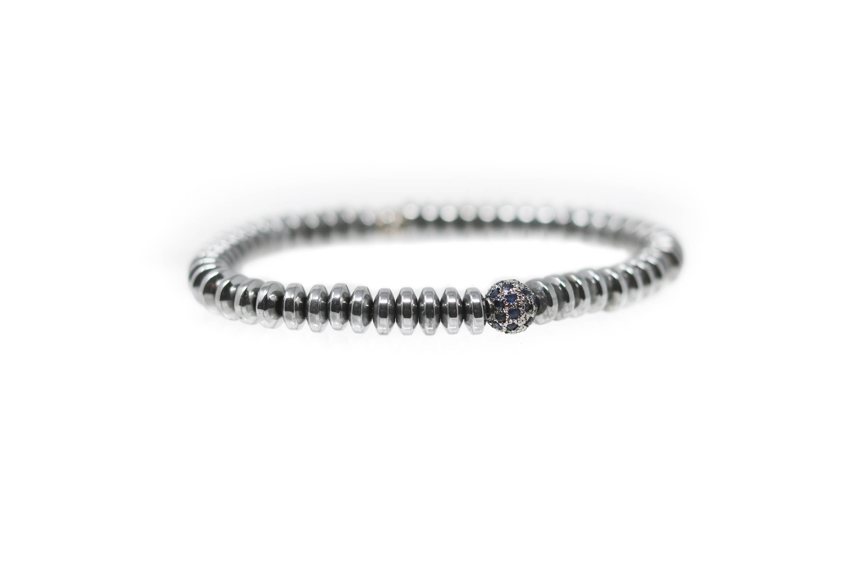 Silver Sapphire Sapphire Diamond Bracelet
