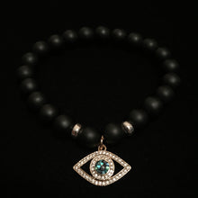 Load image into Gallery viewer, Black Onyx Evil Eye Gold