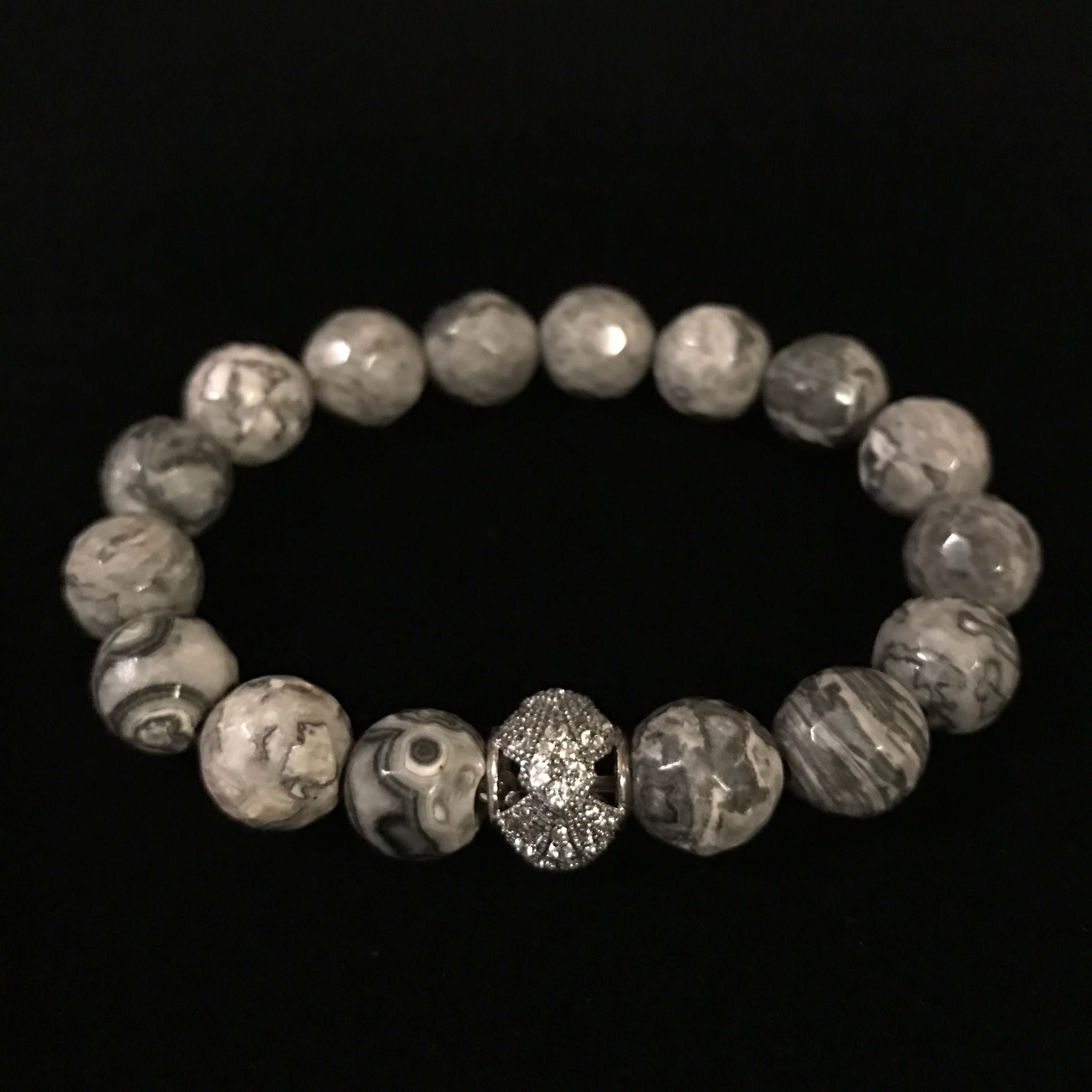 Picasso Crest Grey Beads