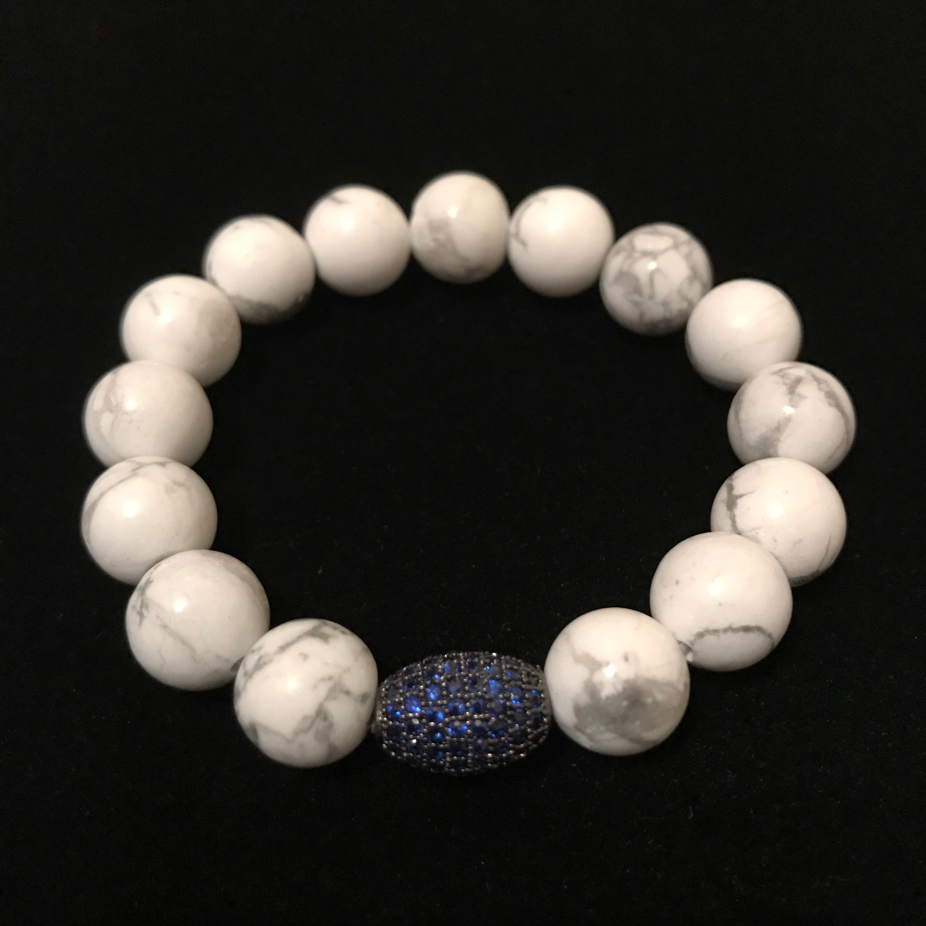 Blue Diamond Sapphire Diamonds White Beads