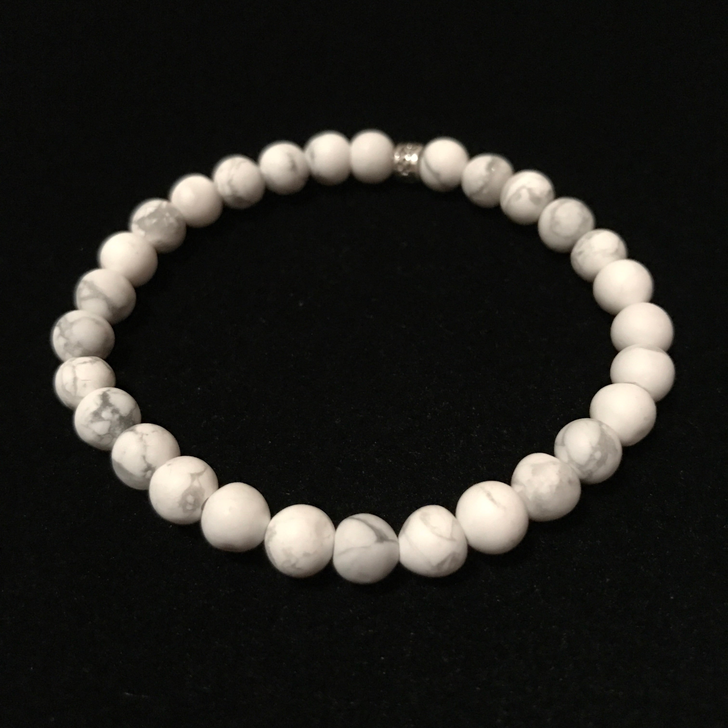 Micro Howlite White Beaded Bracelets