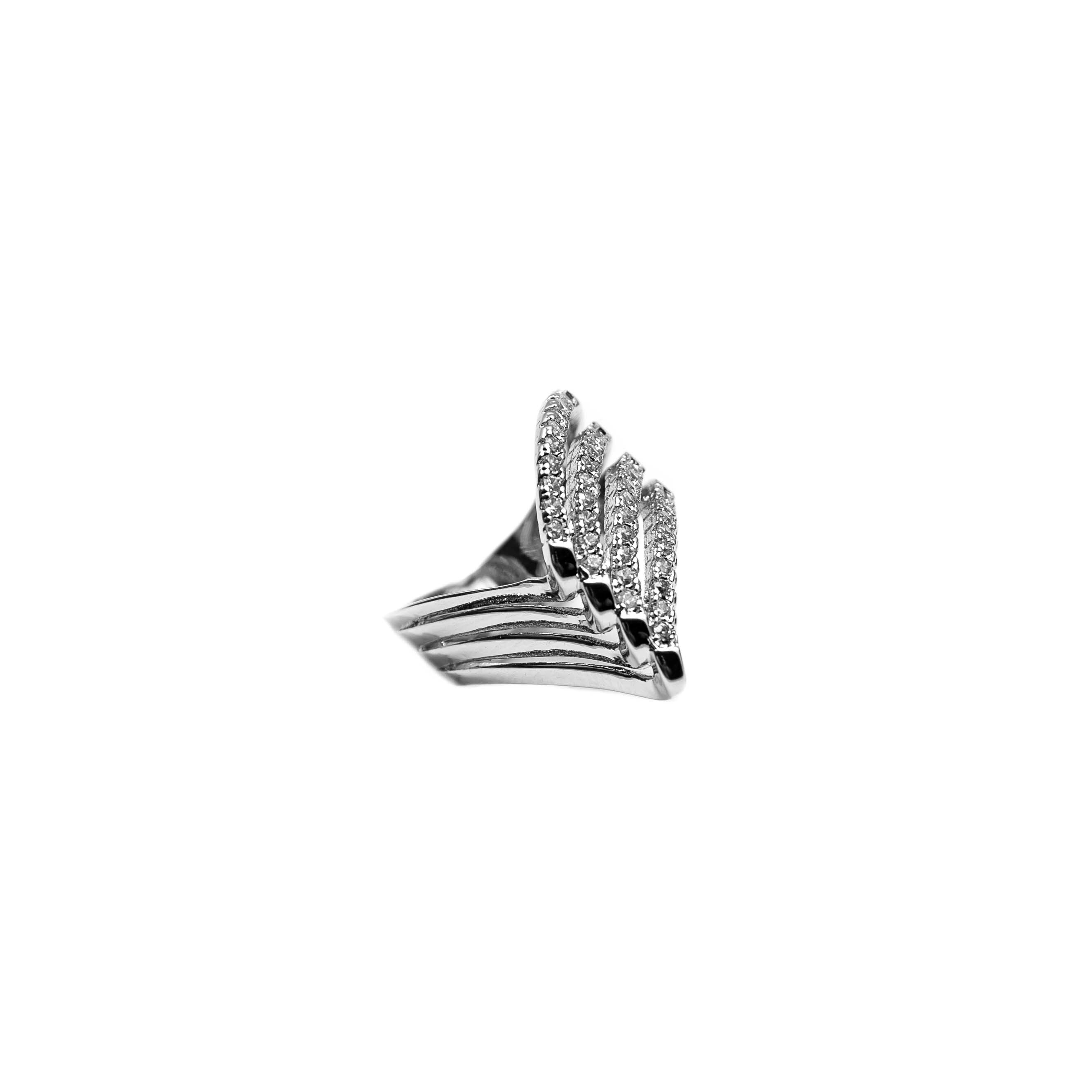 Silver Point Diamond Ring