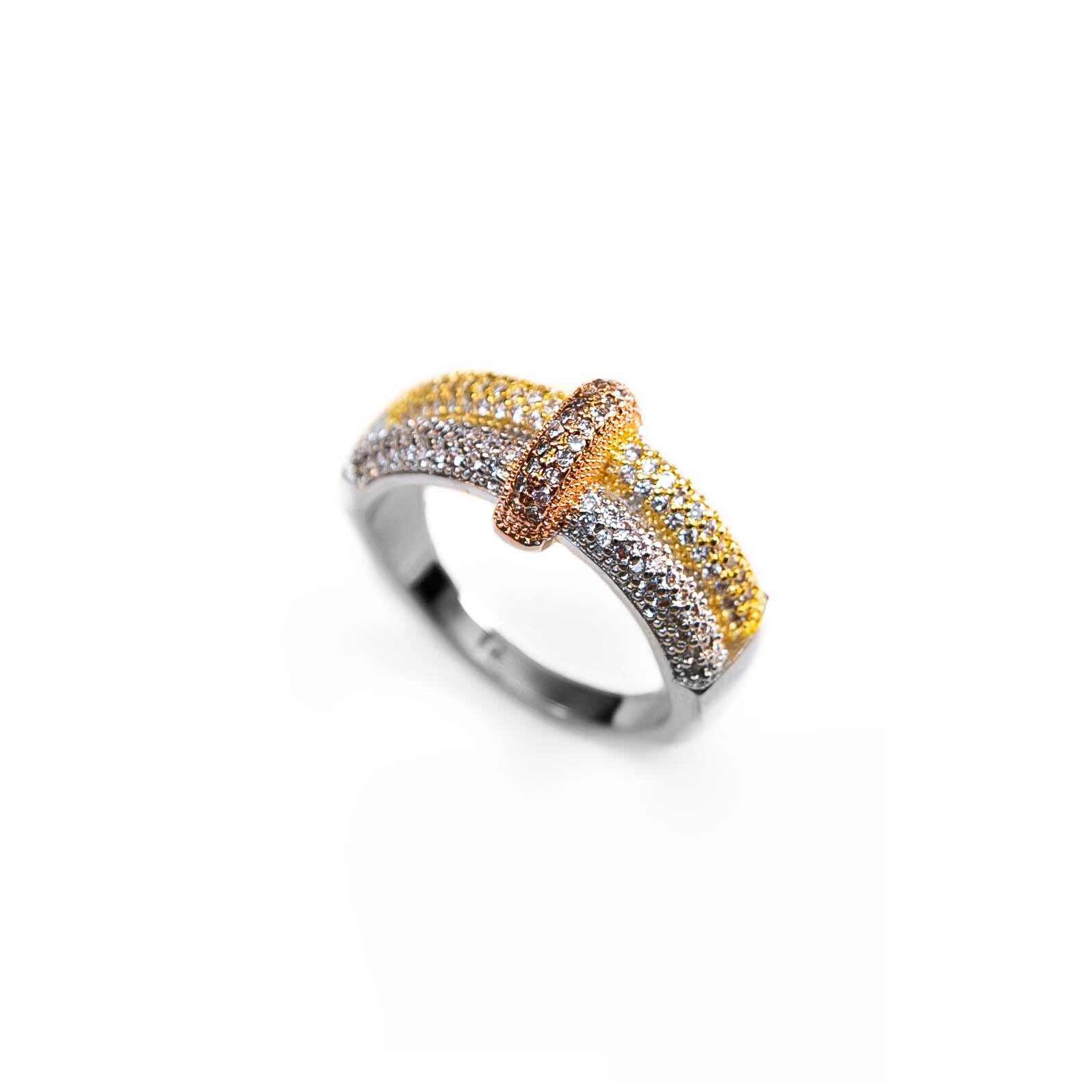 Pave Mix Gold, Rose, Gold, Silver Rings