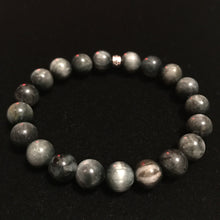 Load image into Gallery viewer, Mens Grey Beaded Bracelet