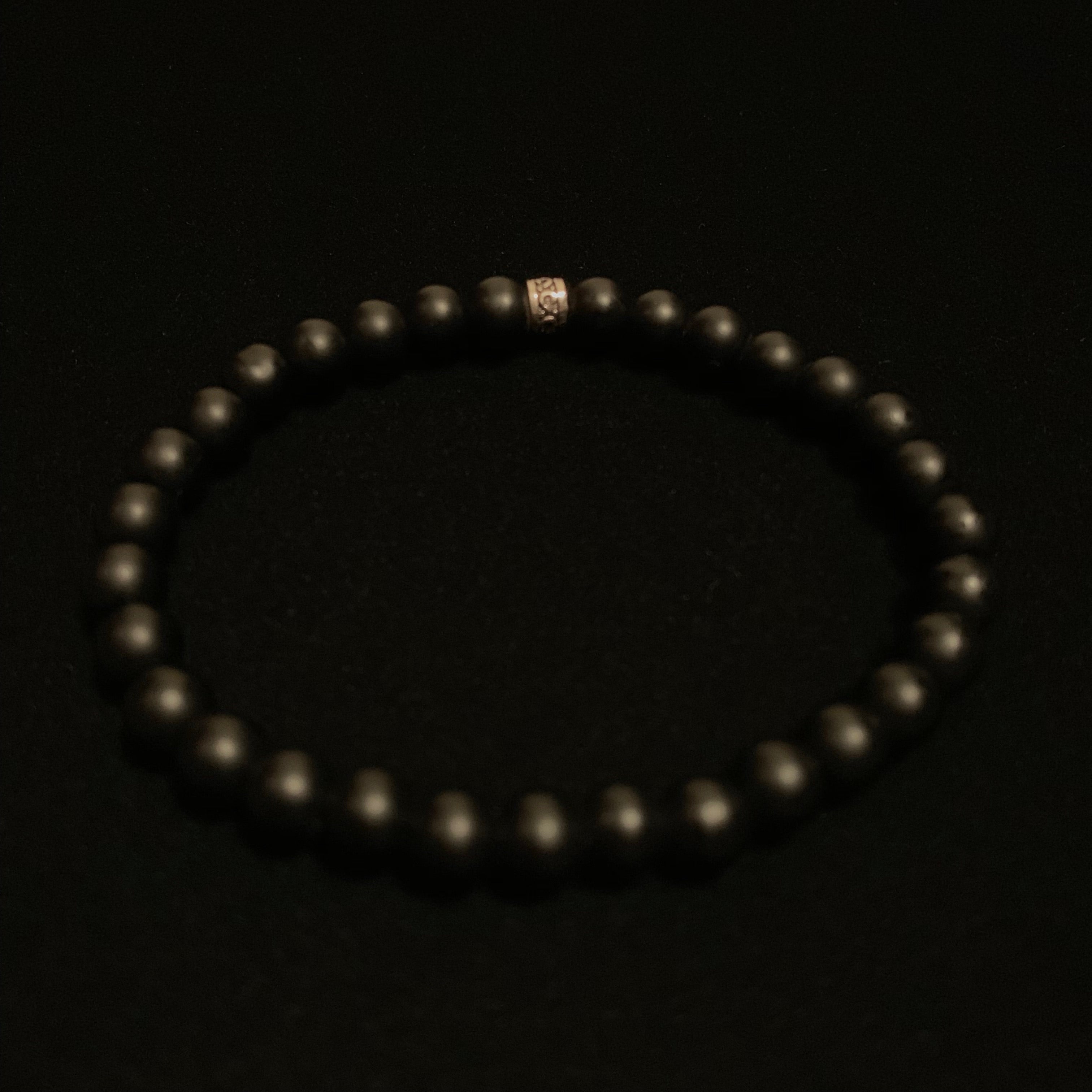 Micro Black Onyx Black Onyx Beaded Bracelet
